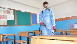 ALİAĞA'DA OKULLAR DEZENFEKTE EDİLİYOR