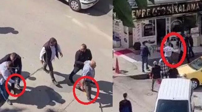 Bursa'da cadde ortasında beyzbol sopalı kavga
