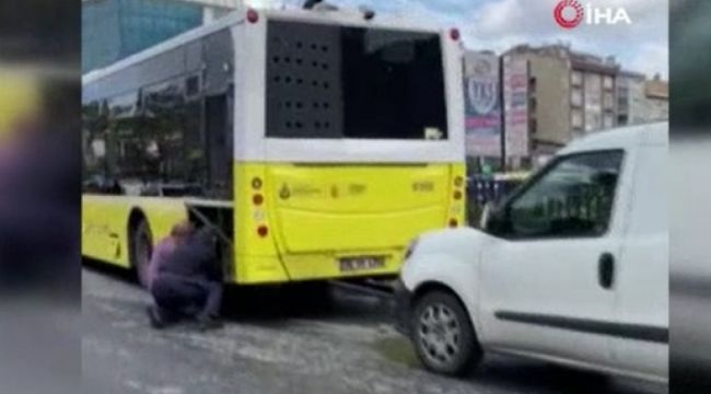 Gaziosmanpaşa'da, İETT otobüsü arıza yaptı
