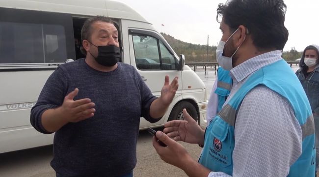 Pozitif yolcu taşıyan sürücünün bahanesi pes dedirtti