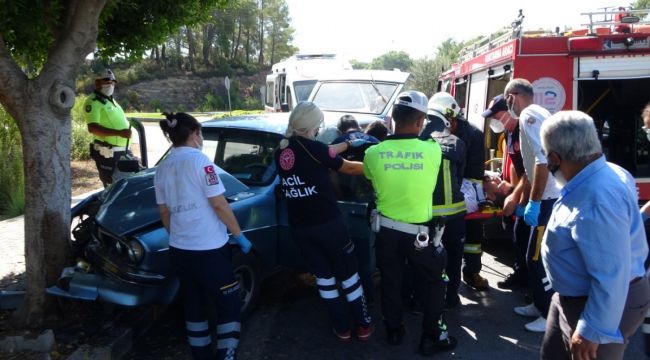 Seyir halindeyken sara krizi geçirdi, ağaca çarpıp yaralandı