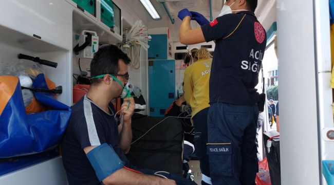Samsun'da otomotiv fabrikasında yangın