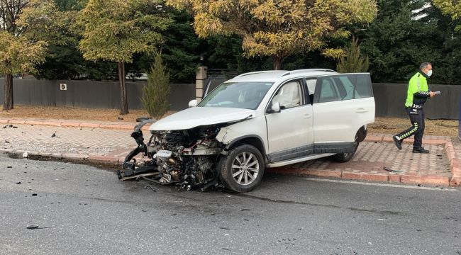 Kayseri'de otomobil ile cip çarpıştı