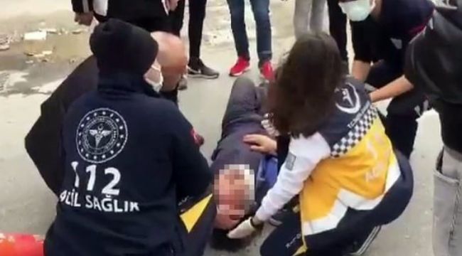 Lodosun uçurduğu saç levha inşaat bekçinin üzerine düştü