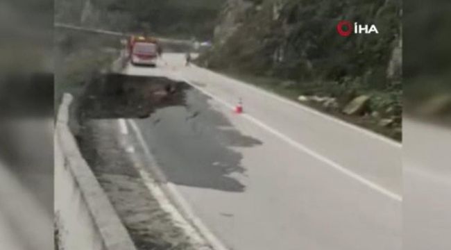 Ordu'da heyelan anı ve yaşanan panik