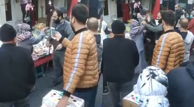 Pazarda hırsızlık yaparken yakalanan kadınlar esnafa saldırdı