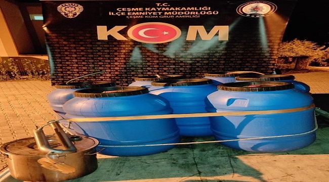 1 TON KAÇAK İÇKİ ELE GEÇİRİLDİ
