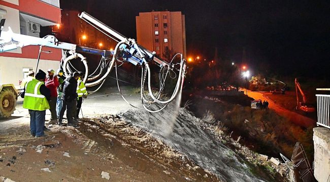 ÇÖKEN İSTİNAT DUVARINA GÜVENLİK ÖNLEMİ