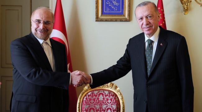 Cumhurbaşkanı Erdoğan, İran Meclis Başkanı Galibaf'ı kabul etti