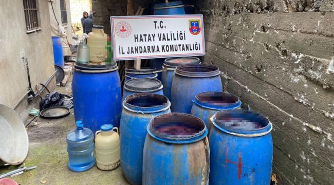 Hatay'da sahte içki operasyonu