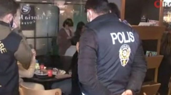 Küçükçekmece'de uygulamada kafede oturan kadın temaslı çıktı, ceza yedi