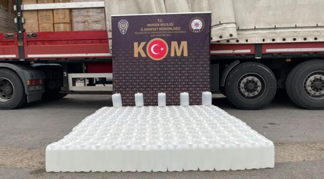 Mersin'de 5.5 ton sahte içki ele geçirildi