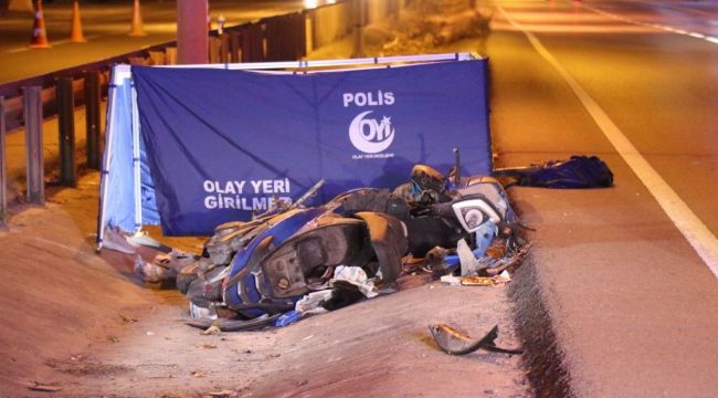 Motosikletli gencin feci ölümü