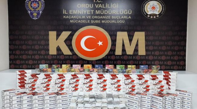 Ordu&#039;da 8 milyon makaron ele geçirildi