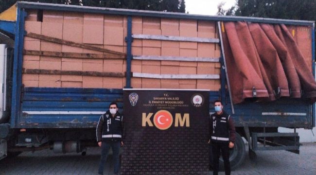 Sakarya'da 6 milyondan fazla makaron ele geçirildi