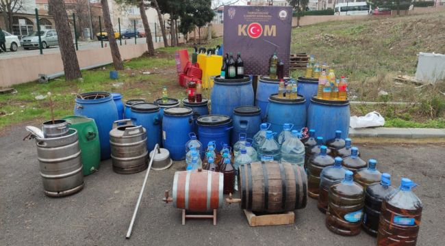 Tekirdağ'da 7 ton sahte içki ele geçirildi