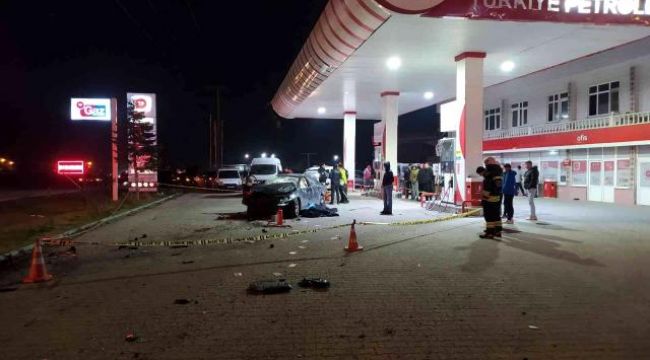 Tekirdağ'da otomobil takla attı