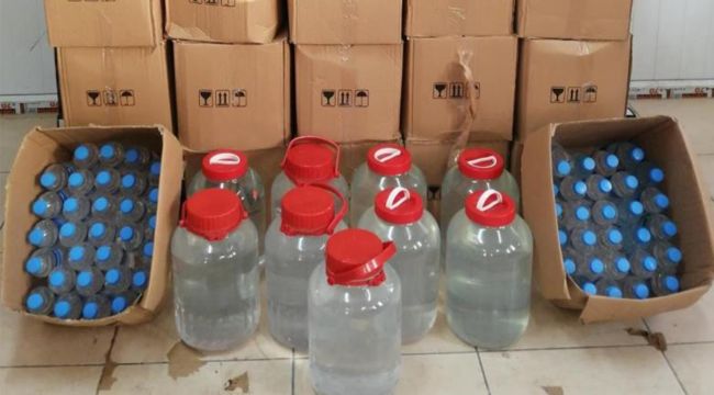 Tekirdağ'da yarım ton sahte içki ele geçirildi