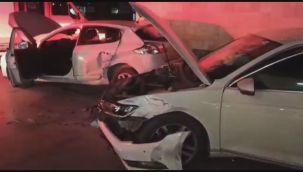 AKARYAKIT İSTASYONUNDA KAZA