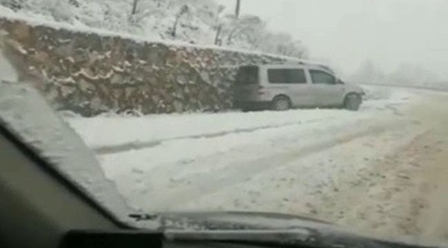 Karda kaza yaptı