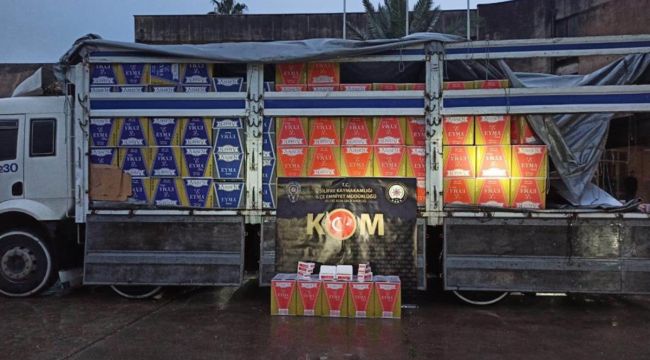 Mersin'de 4 milyon 610 bin adet gümrük kaçağı makaron ele geçirildi