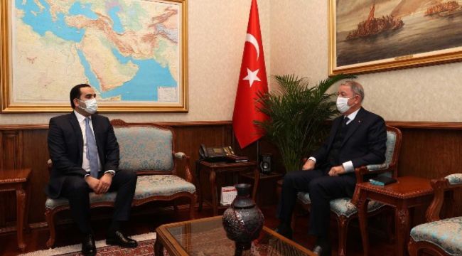 MSB: Millî Savunma Bakanı Hulusi Akar, Ashrafjon Gulov'u kabul etti