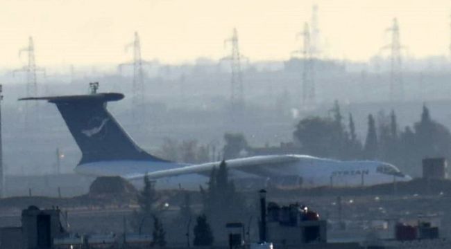 Suriye'nin Kamışlı kenti havaalanına Esat'a ait Rus yapımı kargo uçağı indi