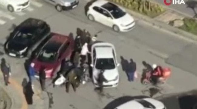 Tartıştığı motosikletlinin aracına çarparak devirdi