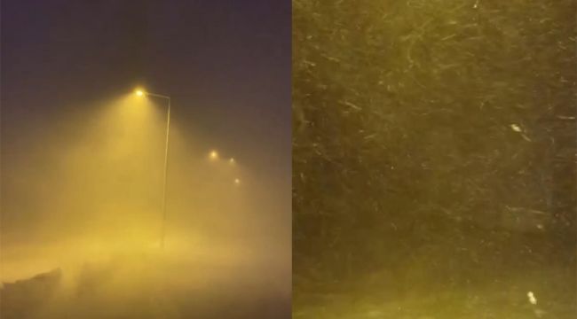 Uludağ'da kar fırtınasında göz gözü görmedi