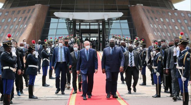 Cumhurbaşkanı Erdoğan, Kongo Demokratik Cumhuriyeti'nden ayrıldı