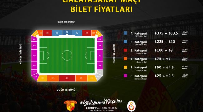 Göztepe - Galatasaray maçının biletleri satışa çıkıyor