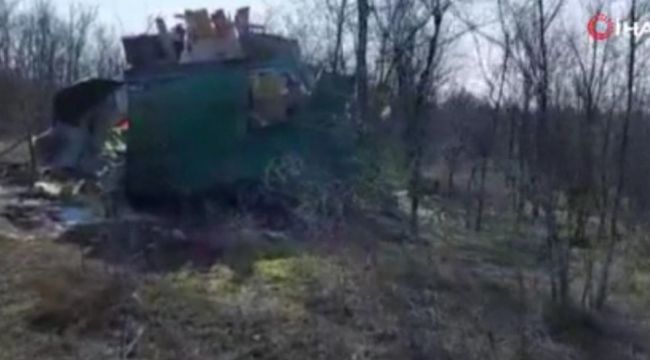Rusya'da sınır kontrol noktasına roket düştü