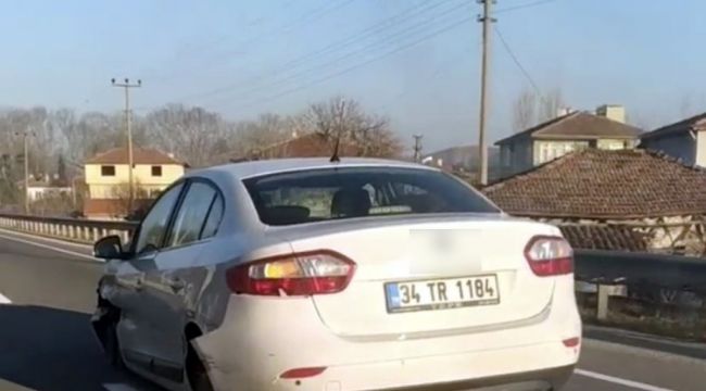 Tehlike saçarak yoluna devam etti