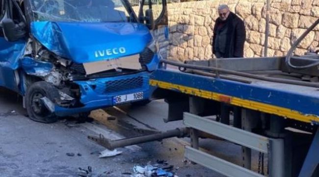 Başkentte minibüs kazası