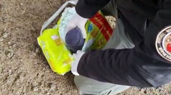 Bebek bezi içerisinde uyuşturucu yakalandı