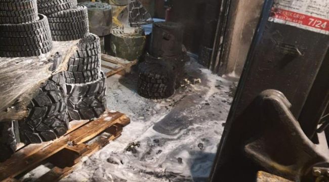 Bilecik'te lastik fabrikasında yangın çıktı