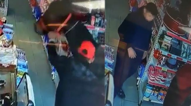 Çaldığı atla markete girip attan kasada indi