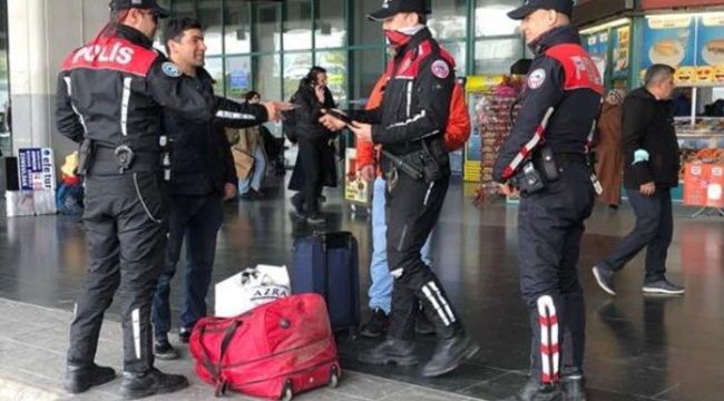 İzmir Otogarı'nda asayiş denetimi