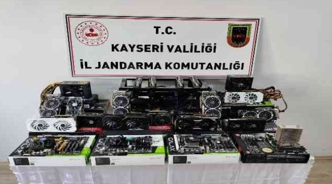 Kayseri'de kaçak kripto para üretimi yapan 2 kişi yakalandı