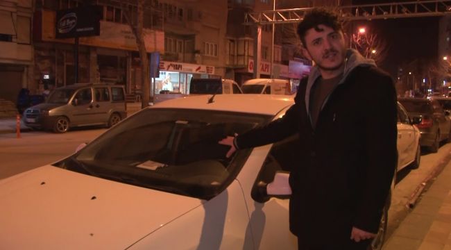 Motokurye ve ağabeyi tartıştıkları taksiciyi yumruklayıp demir sopayla aracını parçaladı