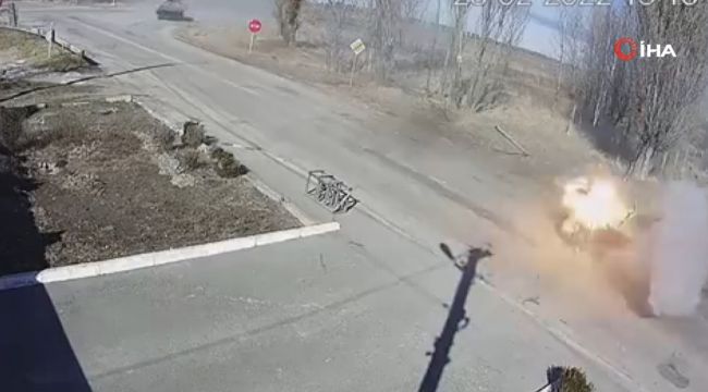 Rus tankı sivil aracı vurdu