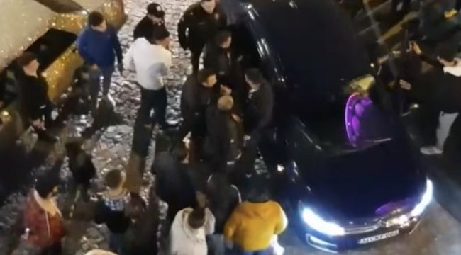 Yol kapatan magandalara polis müdahale etti