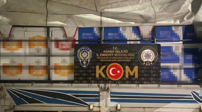 Adana'da 6 milyon 690 bin kaçak makaron ele geçirildi