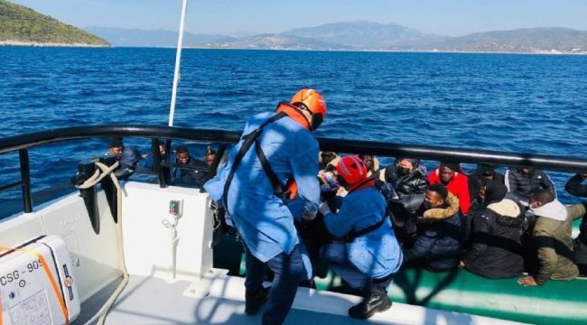 Aydın'da 67 düzensiz göçmen kurtarıldı