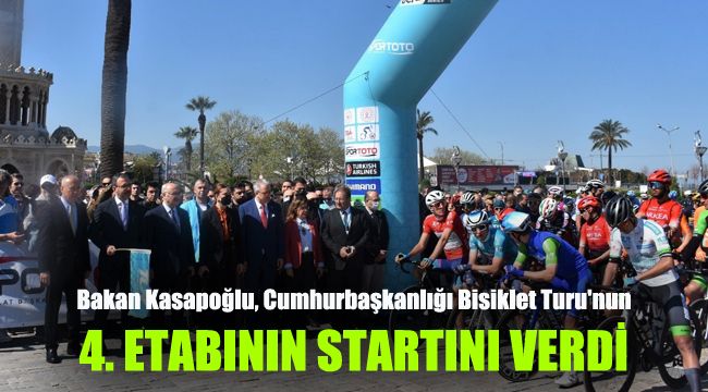 Bakan Kasapoğlu, Cumhurbaşkanlığı Bisiklet Turu'nun 4. etabının startını verdi