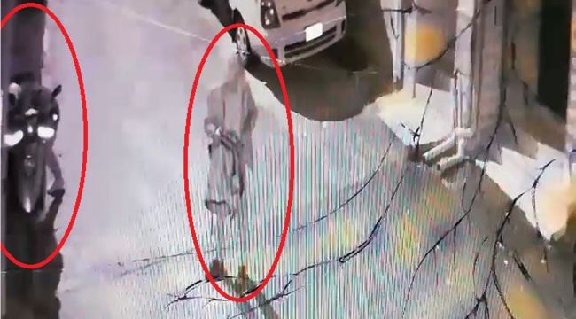 Balkondan hırsızın kafasına tabak yağdırdı, hırsız böyle kaçtı