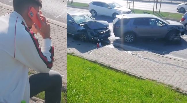 Beşiktaşlı futbolcu Montero Beykoz'da kaza yaptı