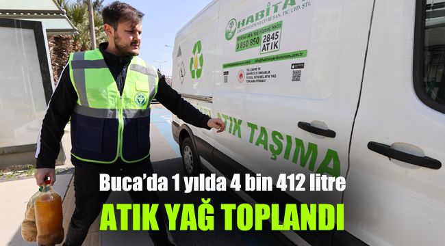 Buca’da 1 yılda 4 bin 412 litre atık yağ toplandı
