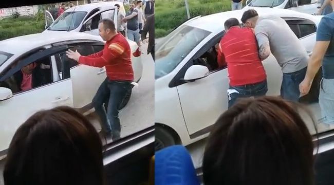 Bursa'da yol verme tartışması kameralarda