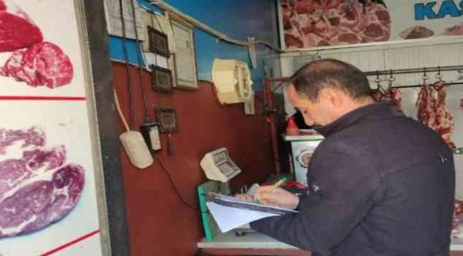 Diyadin'de kasaplarda denetim yapıldı